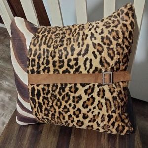 Custom Made Ralph Lauren Aragon Leopard & Grassland Zebra Pillow Cover 16x16💥